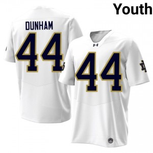 Notre Dame Rodney Dunham #44 White Jersey | Pro Cut Stitch NCAA Football Youth Apparel 47751888