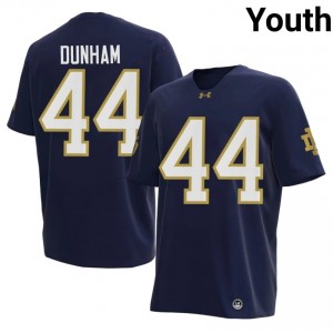 Rodney Dunham #44 Notre Dame Fighting Irish Jersey | Exclusive Navy College Football Youth Stitched 91019083