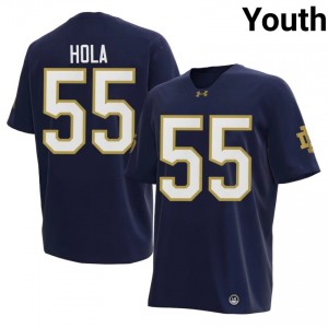 #55 Tiki Hola Notre Dame Fighting Irish Navy Jersey | Alumni Stitched Youth Player Football Gear 98848939